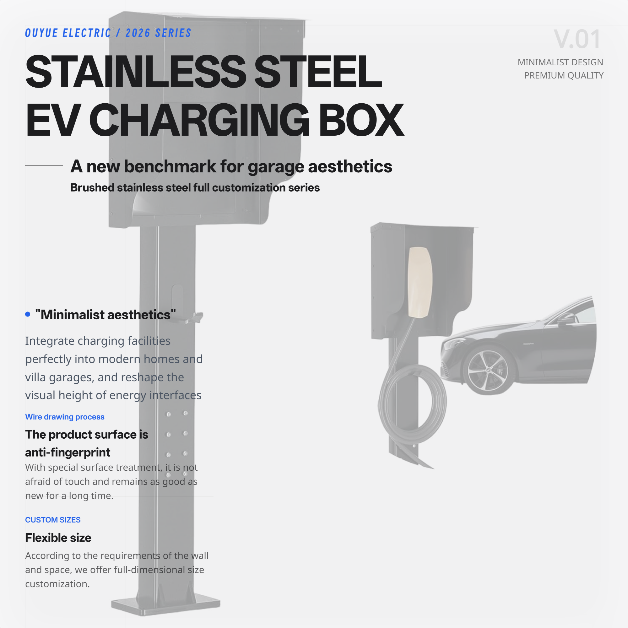 Wie können Elektroladeboxen aus gebürstetem Edelstahl zum neuen Maßstab für die Garagenästhetik werden?